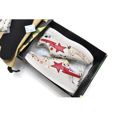 A Bathing Ape Bape SK8 Sta Paint Beige 02