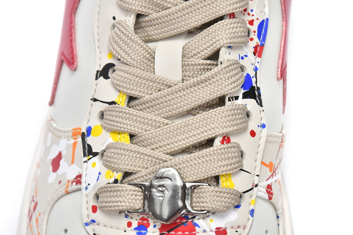 Coco Shoes A Bathing Ape Bape SK8 Sta Paint Beige - Cocoshoesvip.net