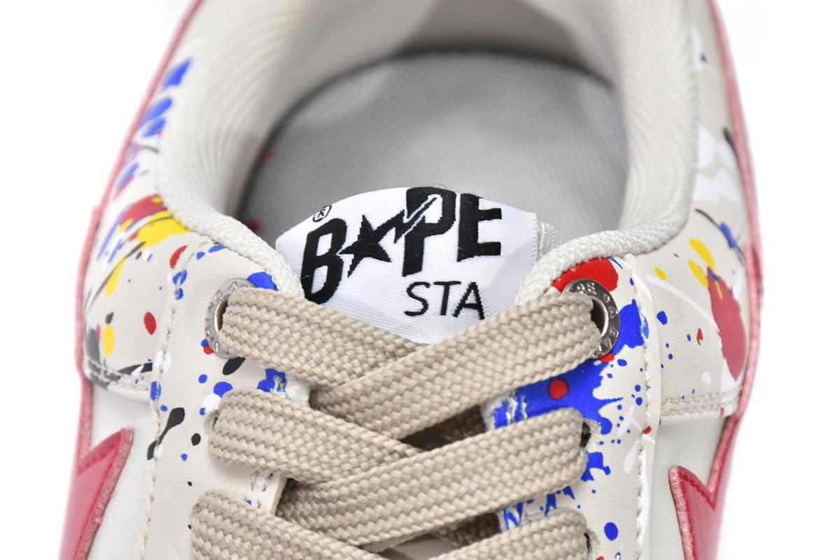 Coco Shoes A Bathing Ape Bape SK8 Sta Paint Beige - Cocoshoesvip.net