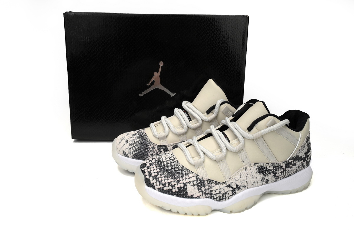 Coco Shoes Jordan 11 Retro Low Snake Light Bone CD6846-002 - Cocoshoesvip.net
