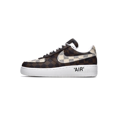 Louis Vuitton Trainer Sneaker x Nike Air Force 1 Chocolate 01