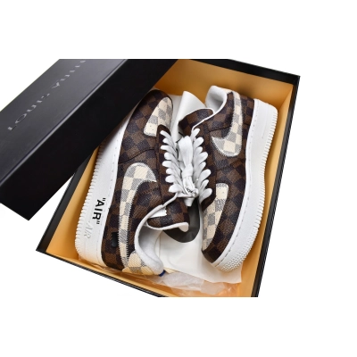 Louis Vuitton Trainer Sneaker x Nike Air Force 1 Chocolate 02