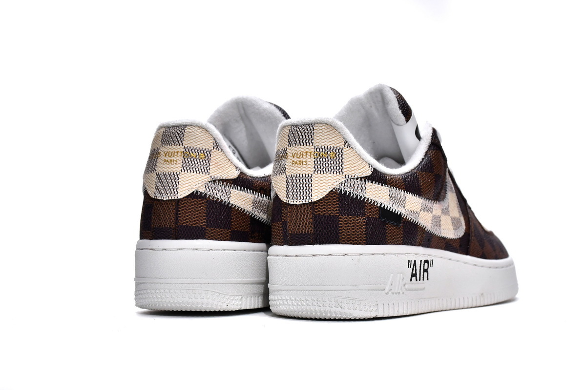 Coco Shoes Louis Vuitton Trainer Sneaker x Nike Air Force 1 Chocolate - Cocoshoesvip.net
