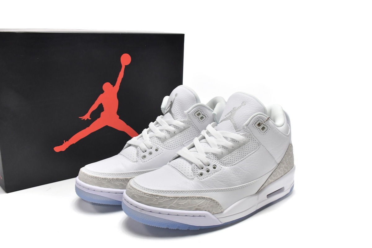 Coco Shoes Jordan 3 Retro Pure White 136064-111 - Cocoshoesvip.net