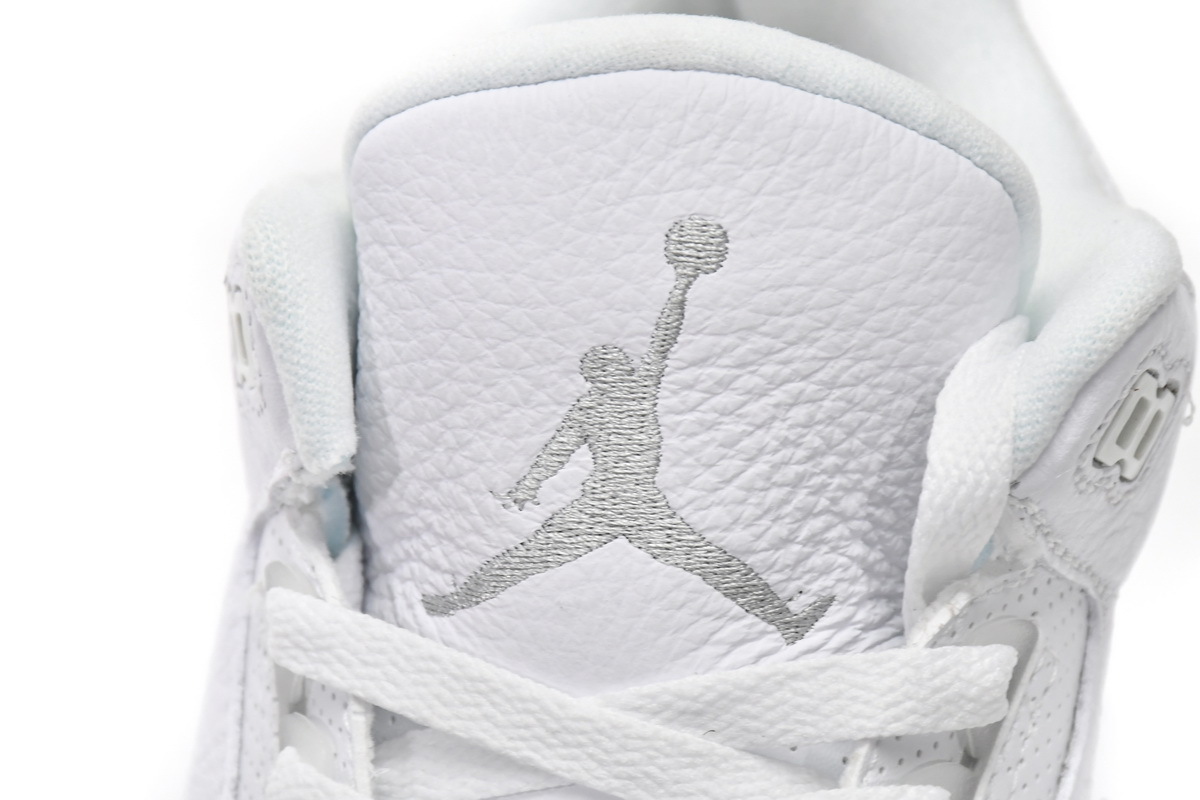 Coco Shoes Jordan 3 Retro Pure White 136064-111 - Cocoshoesvip.net
