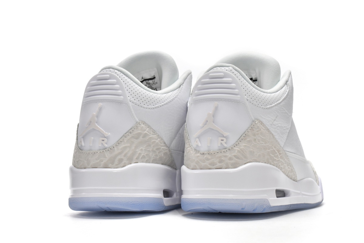 Coco Shoes Jordan 3 Retro Pure White 136064-111 - Cocoshoesvip.net