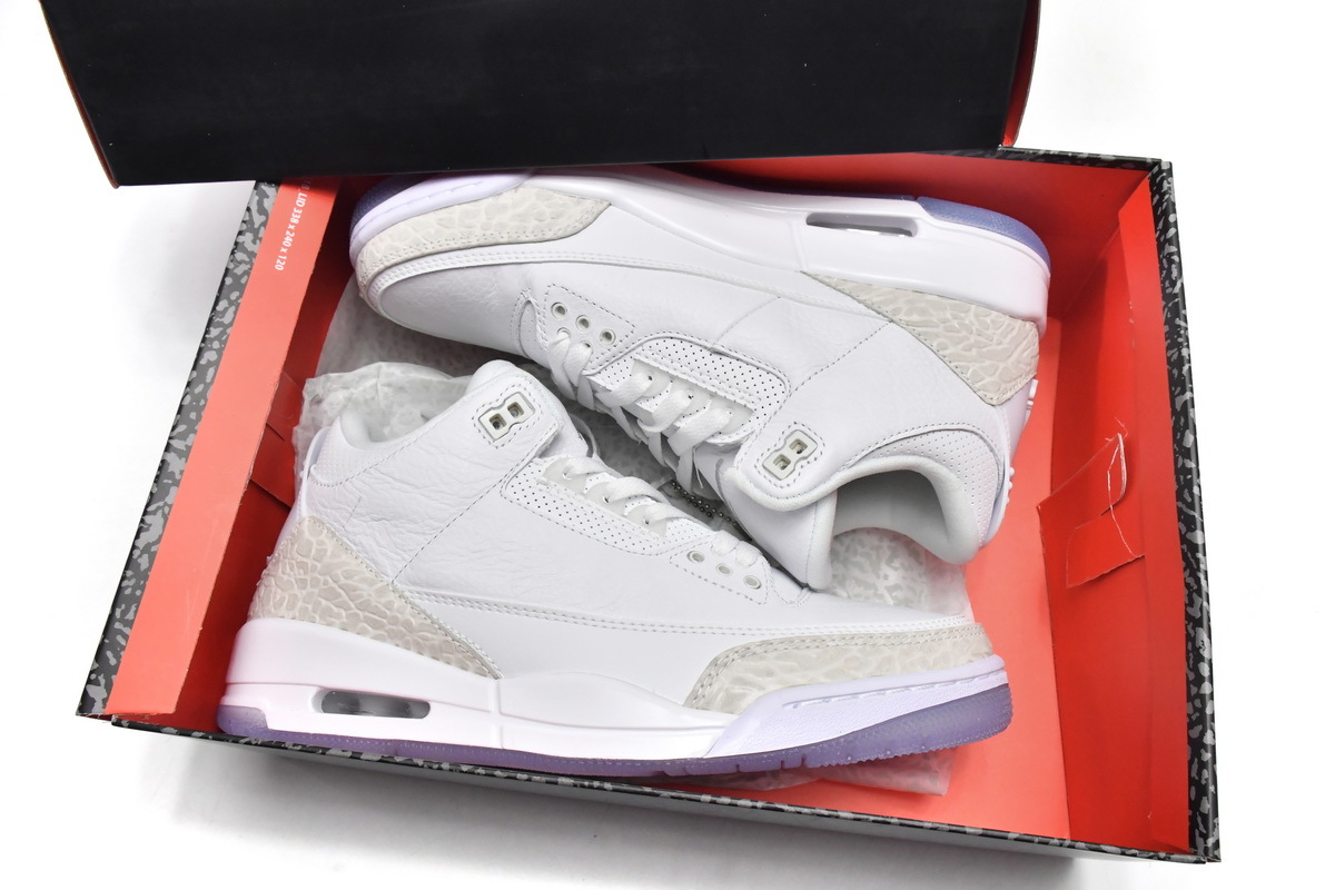 Coco Shoes Jordan 3 Retro Pure White 136064-111 - Cocoshoesvip.net