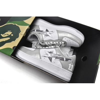 A Bathing Ape Bape Sta Low White Grey Mirror Surface 02