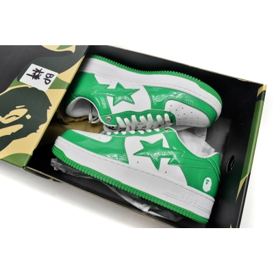 A Bathing Ape Bape Sta Low White Green 02