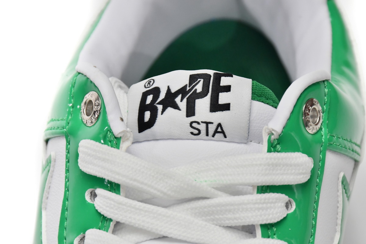 Coco Shoes A Bathing Ape Bape Sta Low White Green - Cocoshoesvip.net