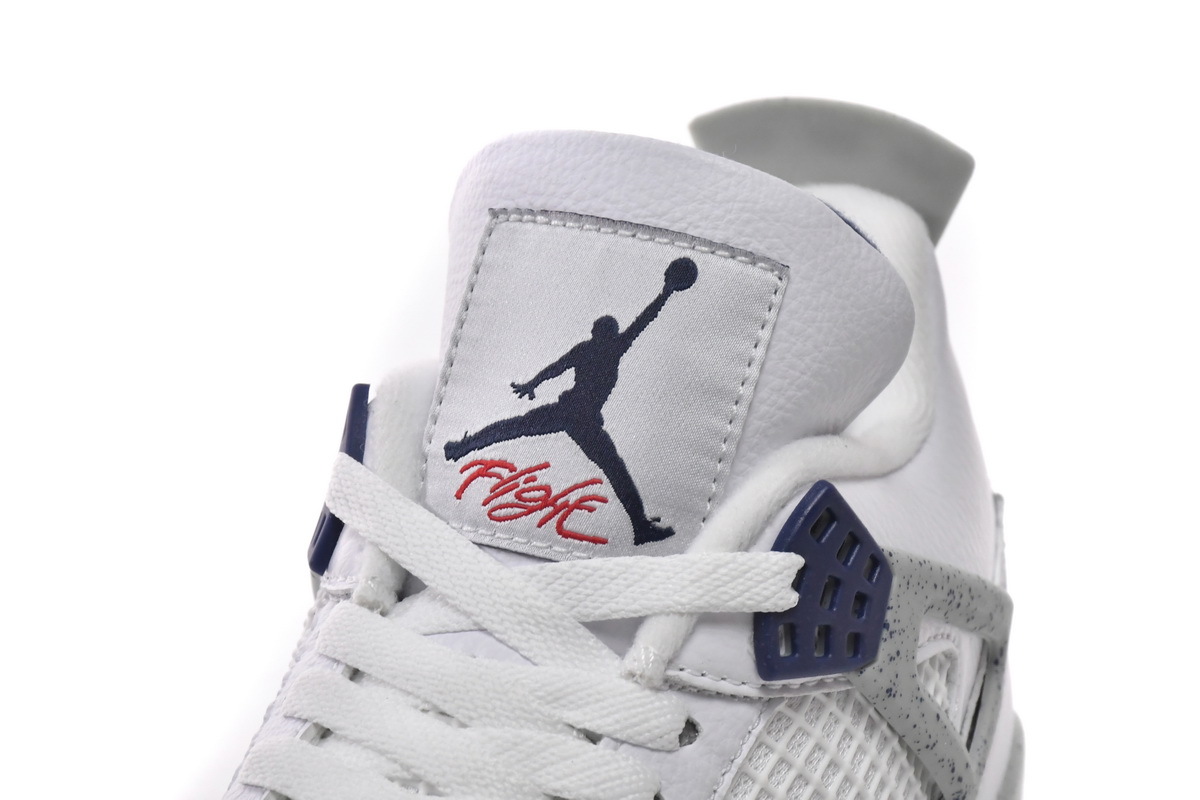 Coco Shoes Jordan 4 Retro White Midnight Navy DH6927-140 - Cocoshoesvip.net