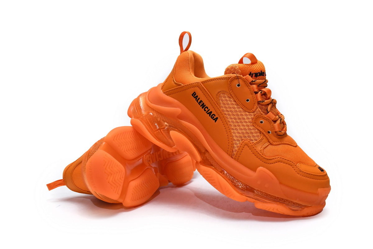 Coco Shoes Balenciaga Triple S Clear Sole Orange - Cocoshoesvip.net