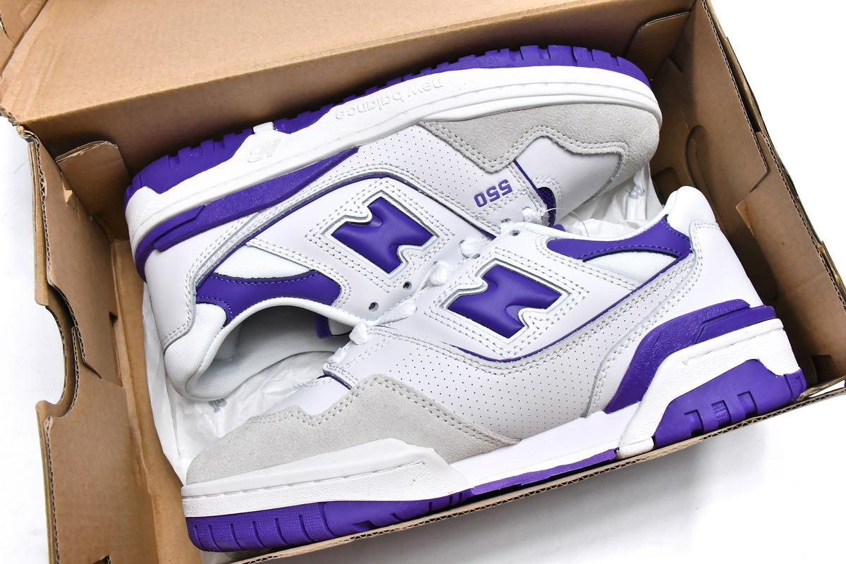 Coco Shoes New Balance 550 White Purple BB550WR1 - Cocoshoesvip.net