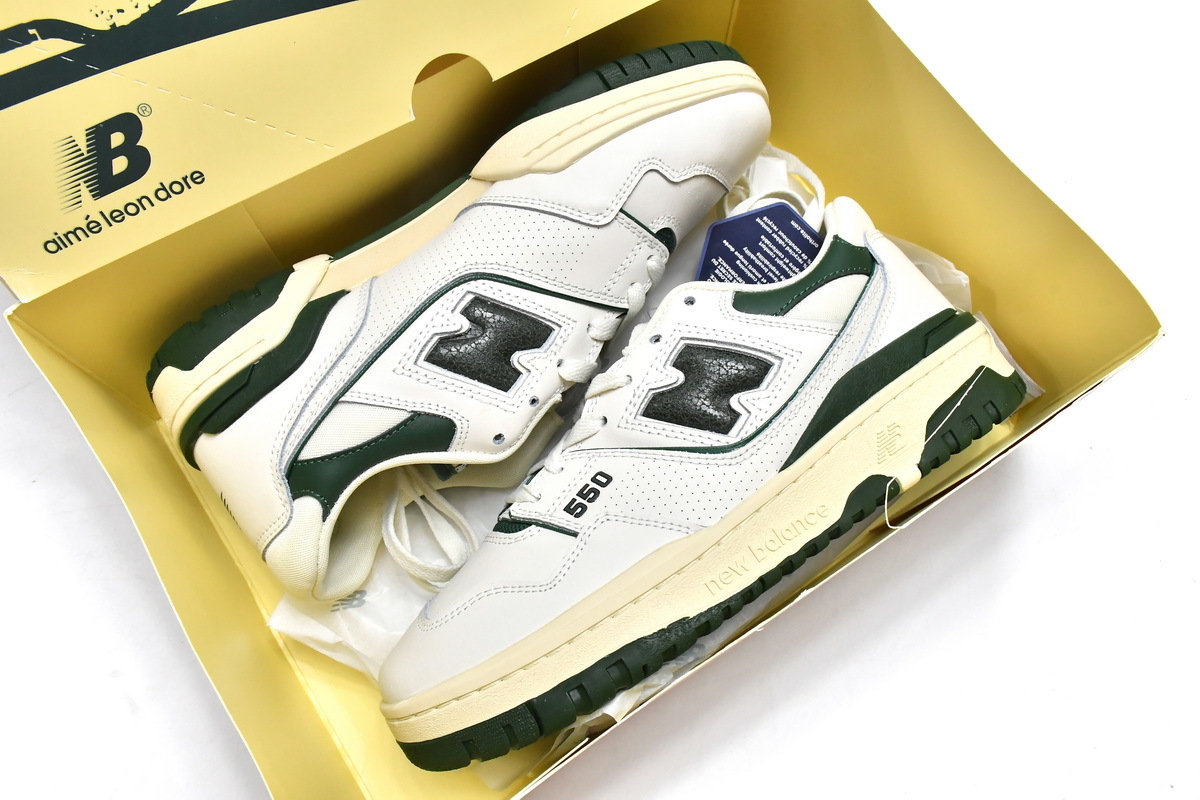 Coco Shoes New Balance 550 Aime Leon Dore White Green BB550ALD - Cocoshoesvip.net
