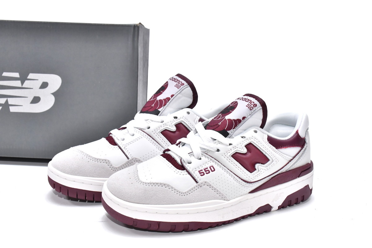 Coco Shoes New Balance 550 Sea Salt Burgundy BB550LI1  - Cocoshoesvip.net