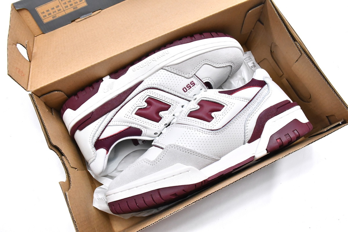 Coco Shoes New Balance 550 Sea Salt Burgundy BB550LI1  - Cocoshoesvip.net