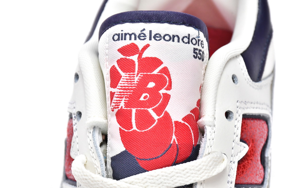 Coco Shoes New Balance 550 Aime Leon Dore White Navy Red BB550A3  - Cocoshoesvip.net