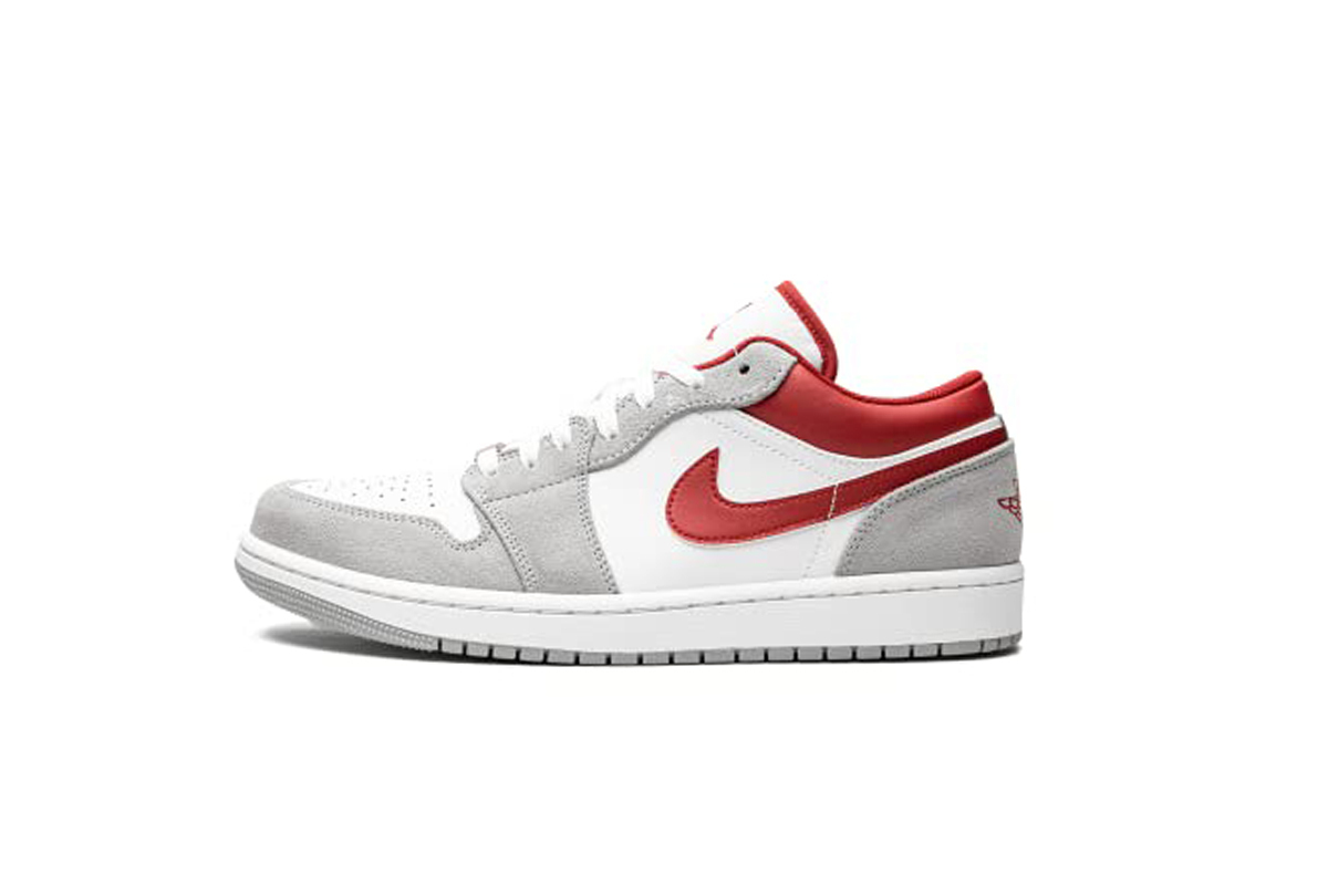 Coco Shoes Jordan 1 Low SE Light Smoke Grey Gym Red DC6991-016 - Cocoshoesvip.net