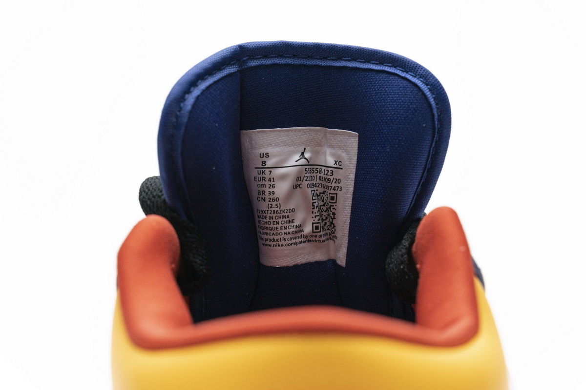 Coco Shoes Jordan 1 Low Royal Yellow 553558-123 - Cocoshoesvip.net