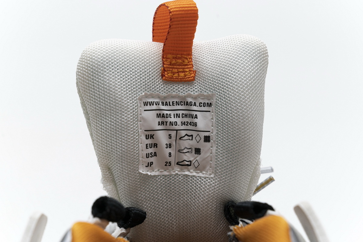 Coco Shoes Balenciaga Track White Orange LED 542436W1GB19059 - Cocoshoesvip.net