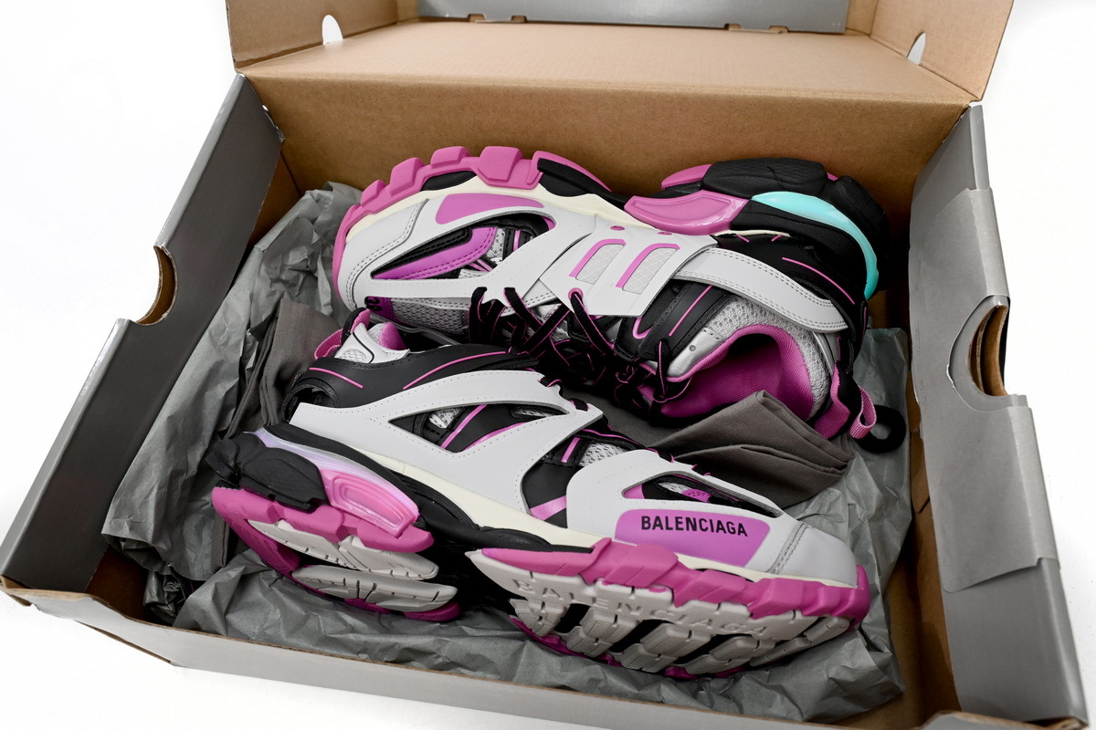 Coco Shoes Balenciaga Track Grey Pink Black LED 555032W3AD31252 - Cocoshoesvip.net