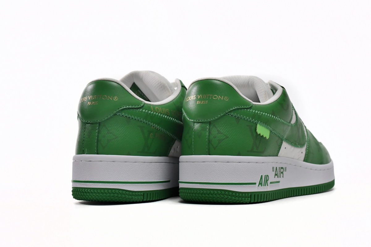 Coco Shoes Louis Vuitton x Nike Air Force 1 Low By Virgil Abloh White Green - Cocoshoesvip.net