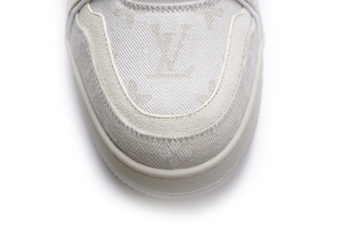 Coco Shoes Louis Vuitton Trainer White Denim MS0241 - Cocoshoesvip.net