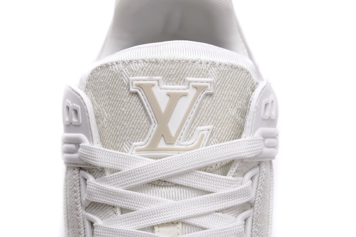 Coco Shoes Louis Vuitton Trainer White Denim MS0241 - Cocoshoesvip.net