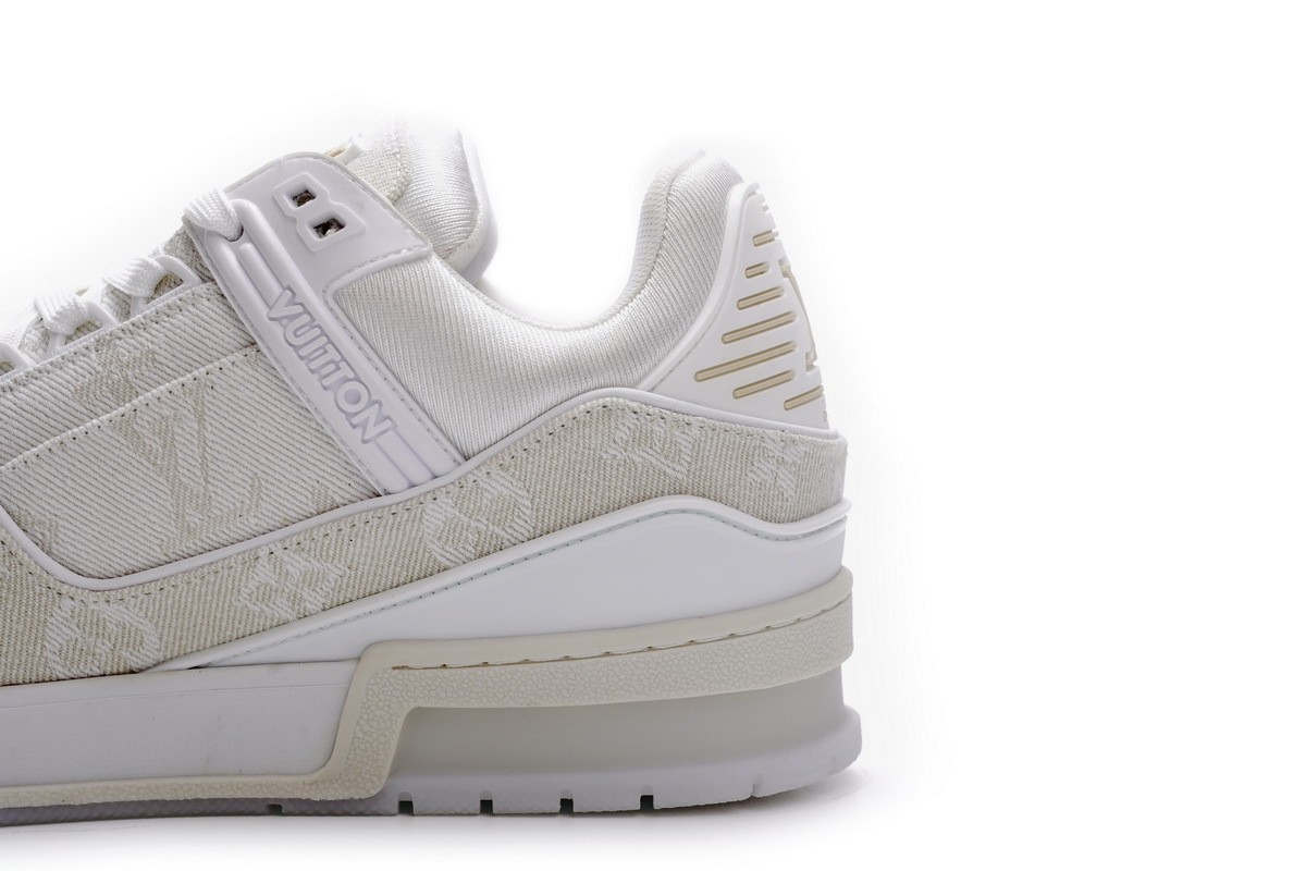 Coco Shoes Louis Vuitton Trainer White Denim MS0241 - Cocoshoesvip.net
