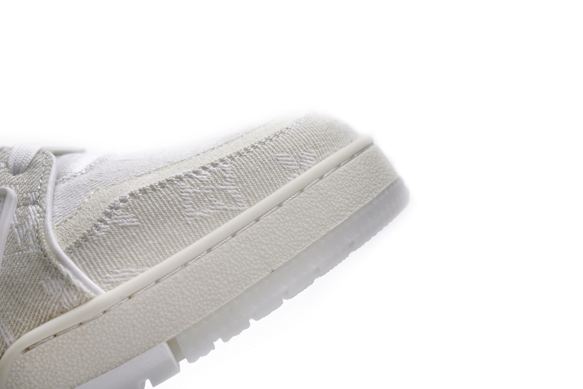 Coco Shoes Louis Vuitton Trainer White Denim MS0241 - Cocoshoesvip.net