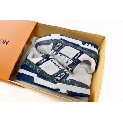 Coco Shoes Louis Vuitton Trainer Cowboy Blue FD0291  02