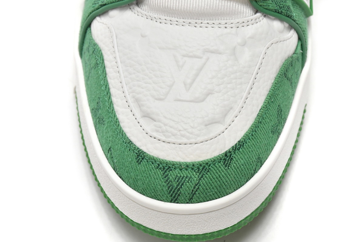 Coco Shoes Louis Vuitton Trainer Green Cloth Surface 1A9JHV - Cocoshoesvip.net