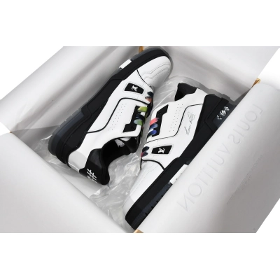 Louis Vuitton Trainer Black and White 1A9ADA 02