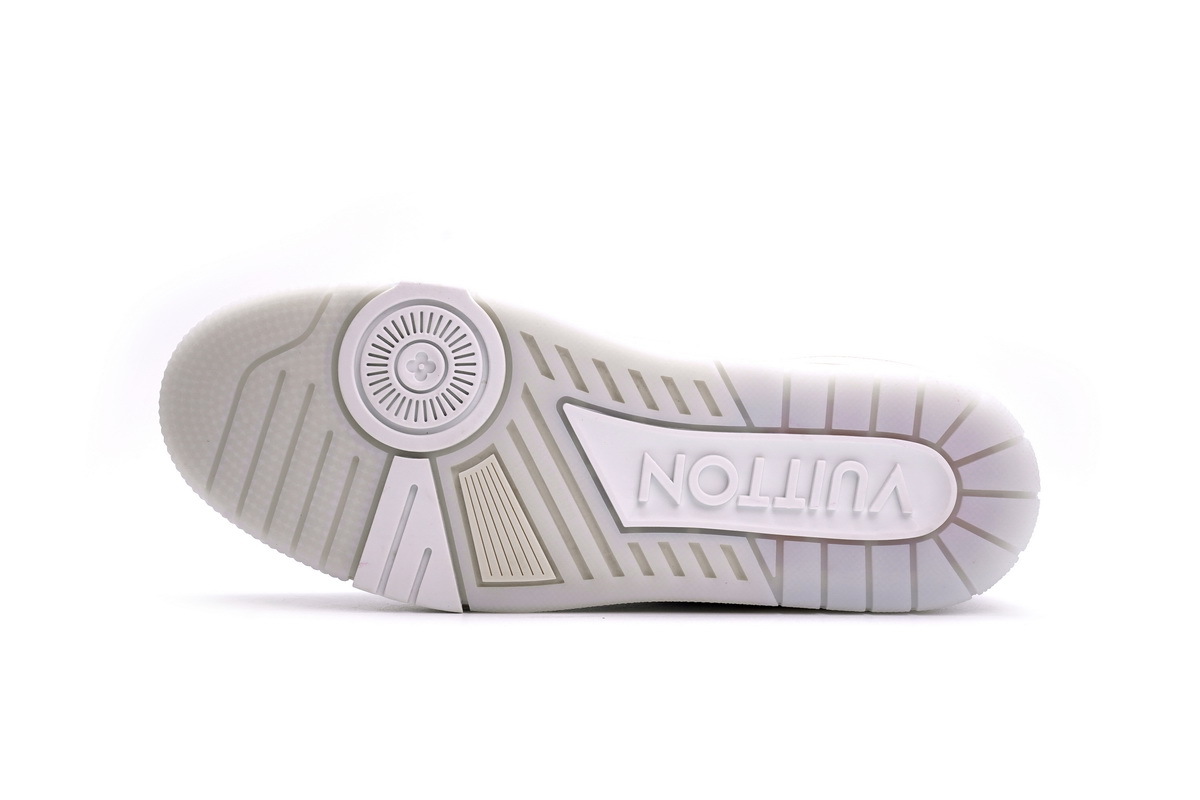 Coco Shoes Louis Vuitton Trainer White Litchi Pattern FD0221 - Cocoshoesvip.net
