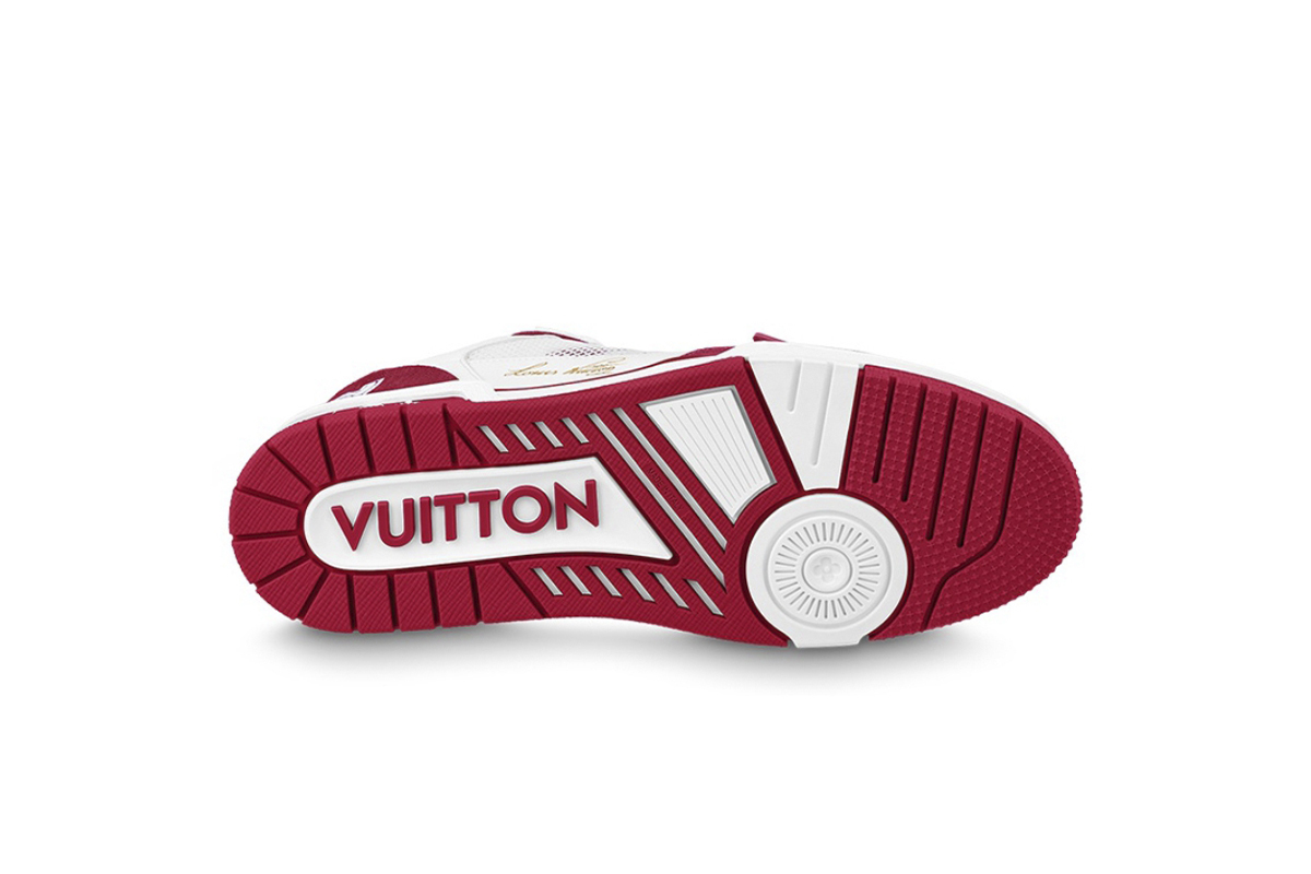 Coco Shoes Louis Vuitton Trainer Red Monogram Denim 1ABLXI - Cocoshoesvip.net