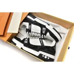 Coco Shoes Louis Vuitton Trainer Black and White Cloth Cover VL1202 - Cocoshoesvip.net