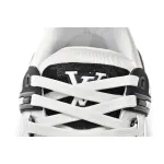 Coco Shoes Louis Vuitton Trainer Black and White Cloth Cover VL1202 - Cocoshoesvip.net