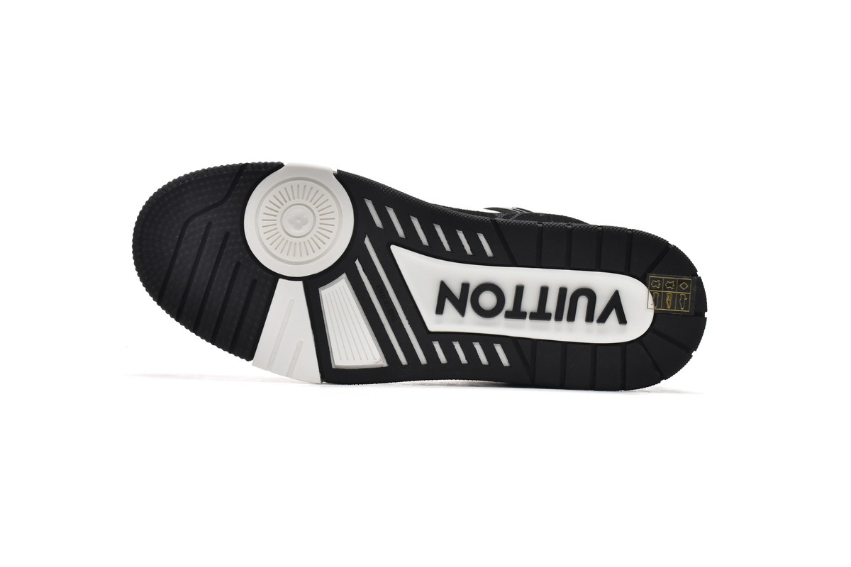 Coco Shoes Louis Vuitton Trainer Black and White Cloth Cover VL1202 - Cocoshoesvip.net