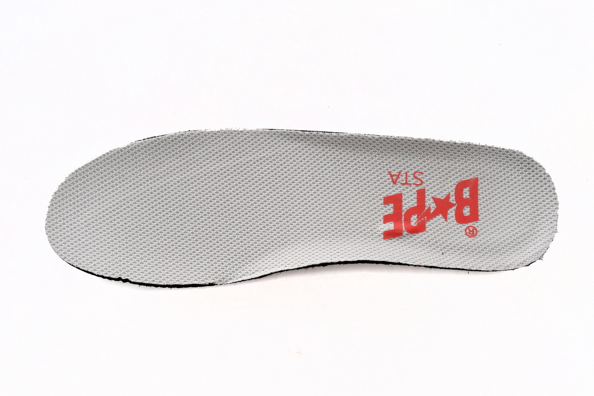 Coco Shoes A Bathing Ape Bape Sk8 Sta Low White Red 1G70-109-0020 - Cocoshoesvip.net