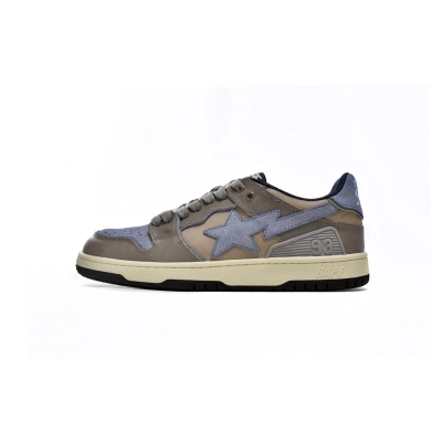 A Bathing Ape Bape Sk8 Sta Low Make old Khaki Blue 1120-291-019 01