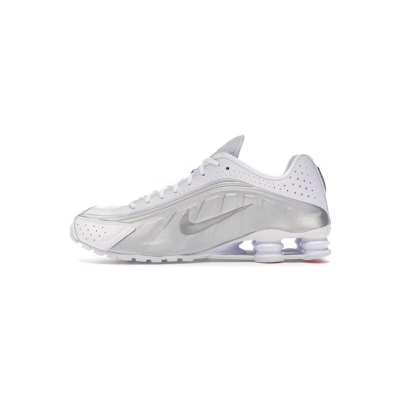 Nike Shox R4 White Metallic Silver 104265-131 01