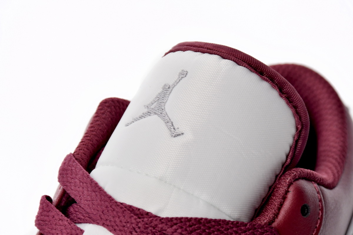 Coco Shoes Jordan 1 Low White Bordeaux 553558-615 - Cocoshoesvip.net