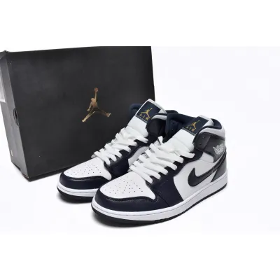Air Jordan 1 Mid White Metallic Gold Obsidian 554724-174 02
