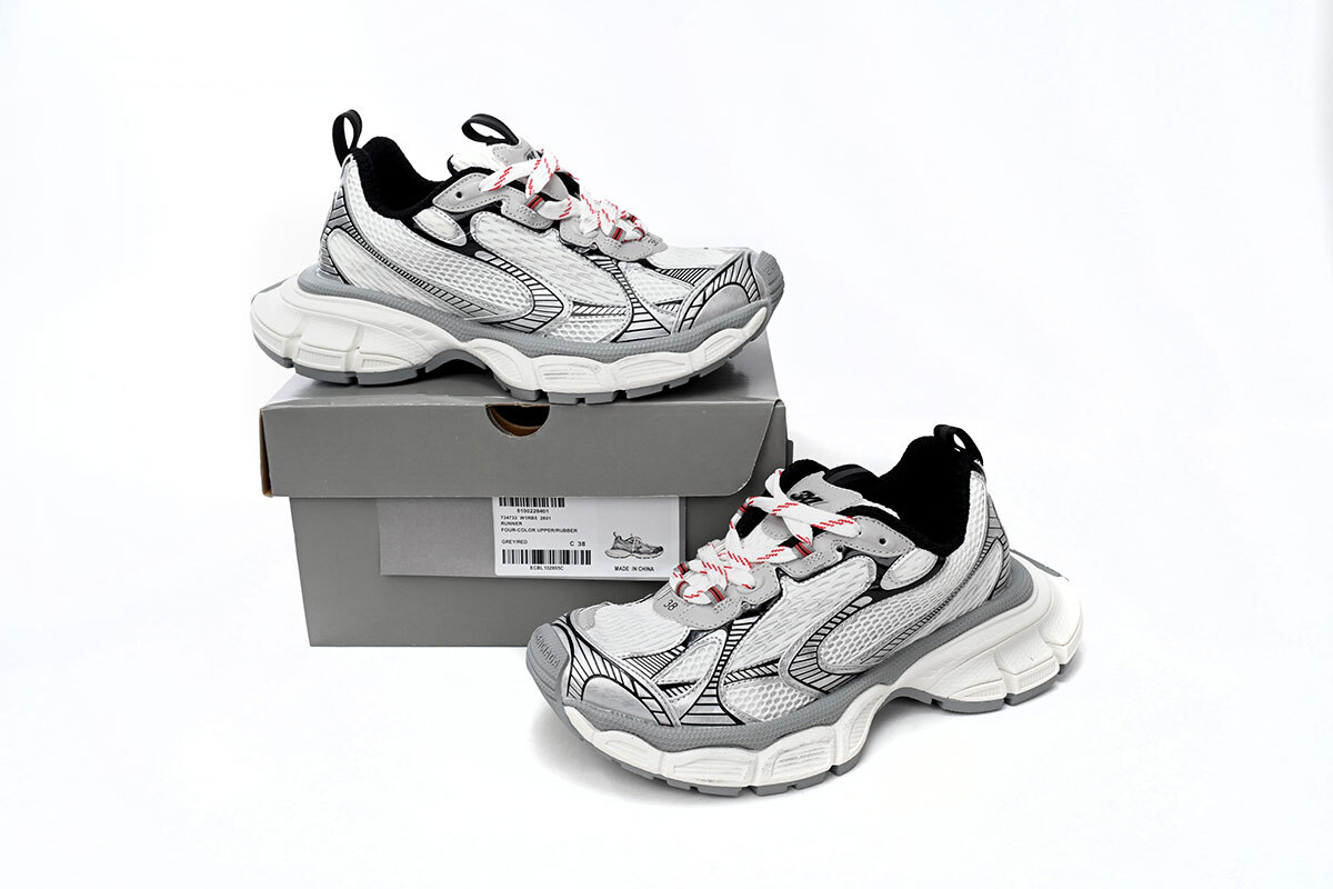 Coco Shoes Balenciaga 3XL Sneaker in Red Grey 734733W2RB52801 - Cocoshoesvip.net