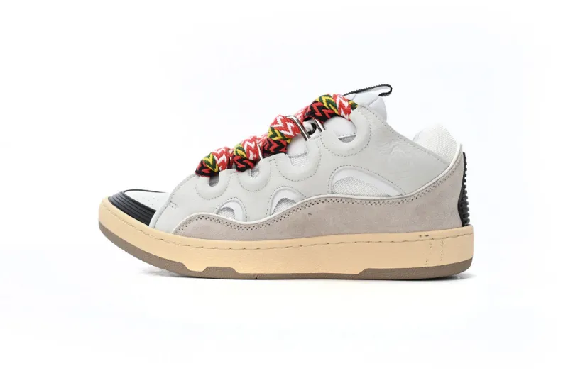 Coco Shoes Lanvin Leather Curb White Black Gum - Cocoshoesvip.net