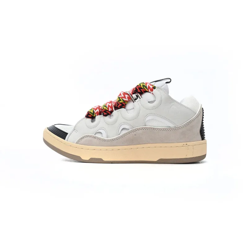 Coco Shoes Lanvin Leather Curb White Black Gum - Cocoshoesvip.net