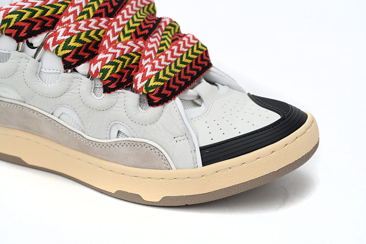 Coco Shoes Lanvin Leather Curb White Black Gum - Cocoshoesvip.net