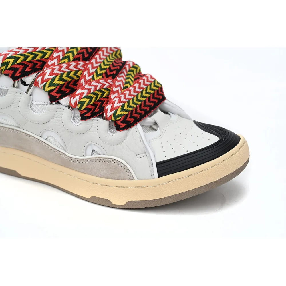 Coco Shoes Lanvin Leather Curb White Black Gum - Cocoshoesvip.net