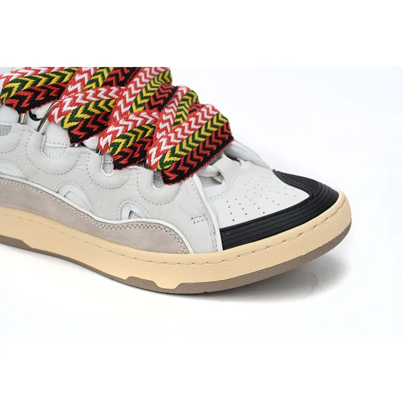 Coco Shoes Lanvin Leather Curb White Black Gum - Cocoshoesvip.net