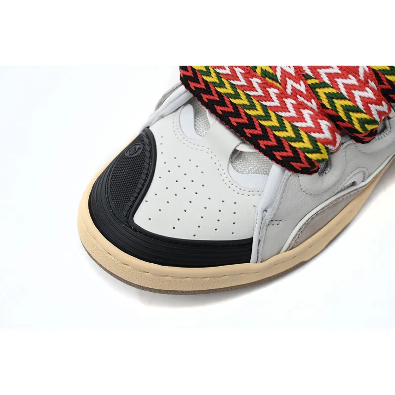 Coco Shoes Lanvin Leather Curb White Black Gum - Cocoshoesvip.net
